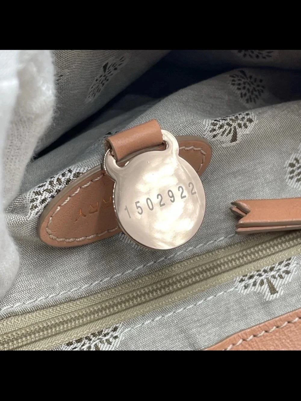 Mulberry Blush Pink Leather Satchel with Gold Hardware